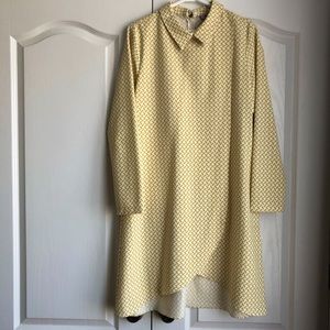 Yellow & White Formal Long Sleeve Tunic